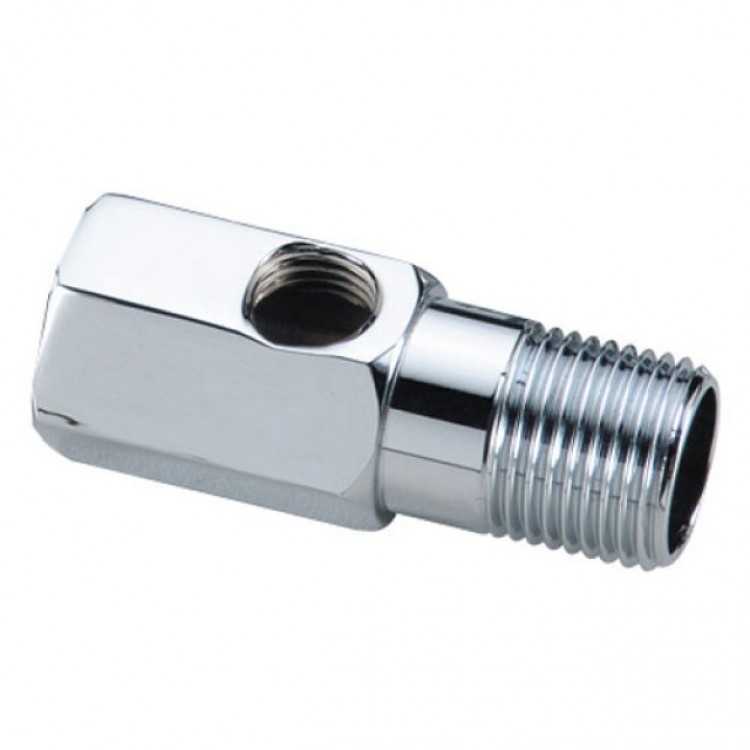 Адаптер для шарового крана для входа воды 1/2"-1/2"-1/4" (нар. резьба-вн. резьба-вн. резьба)
